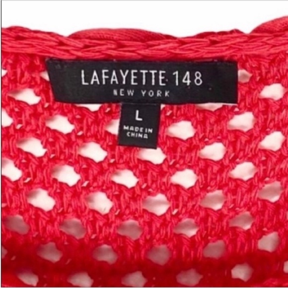 LAFAYETTE 148 NEW YORK crochet top L - Picture 9 of 11